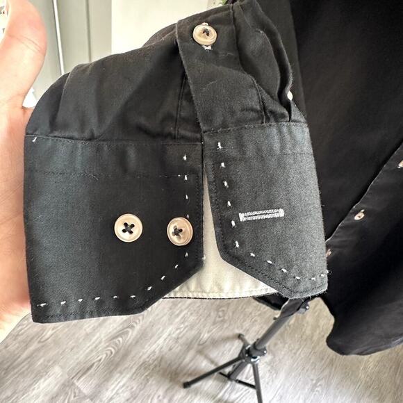 International Laundry Men’s Black Button Up 2XL Cotton Dressy Office Night Out - Picture 5 of 8